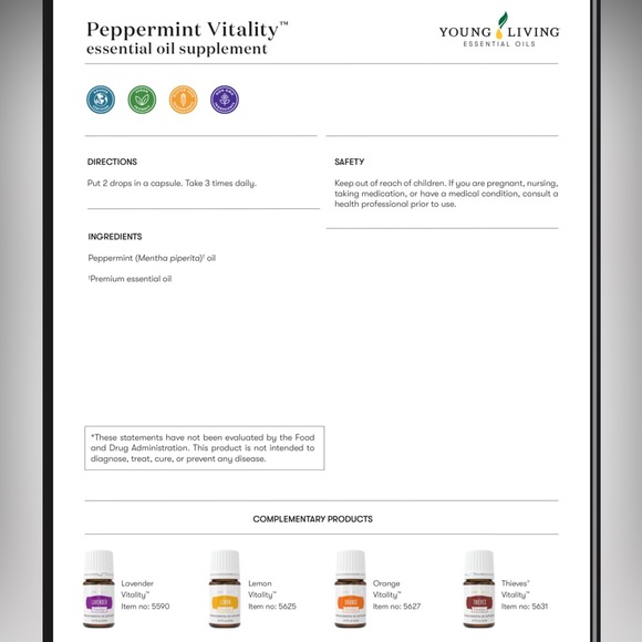 *Buy Now Priced* Young Living Peppermint Vitality 5ml Essential Oil - Picture 3 of 5